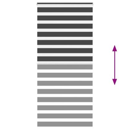 Зеброва щора черна 95x230 см Ширина на плата 90,9 см Полиестер