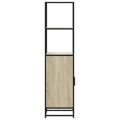 Висока дъска Сонома дъб 35,5x35x139 cm Обработено дърво и метал