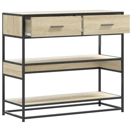 Конзолна маса, дъб сонома, 90x35x80 см, инженерно дърво