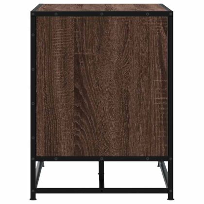 Пейка за обувки Кафяв дъб Изработена дървесина и метал