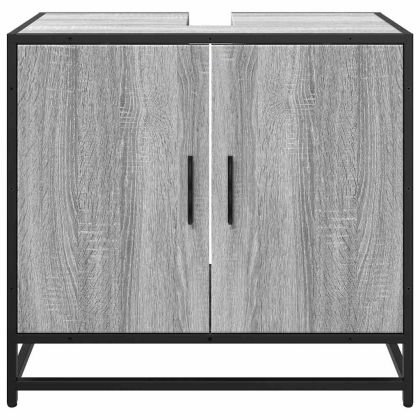 Шкаф за мивка в банята Grey Sonoma Инженерна дървесина