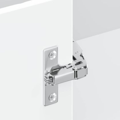 Кухненски стенен ъглов шкаф, Kalmar, бял гланц, инженерно дърво