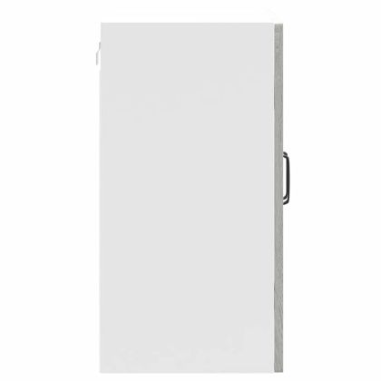 Кухненски стенен шкаф със стъклена врата "Kalmar", сив, инженерно дърво сонома