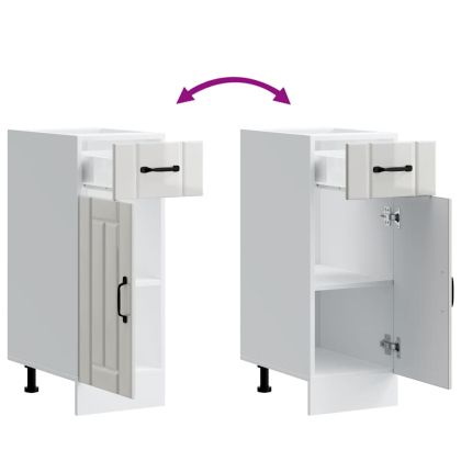 Кухненски шкаф Lucca, бял гланц, инженерно дърв