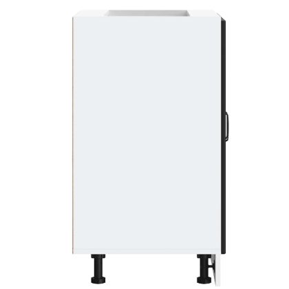 Шкаф за мивка, Lucca, черен, инженерно дърво