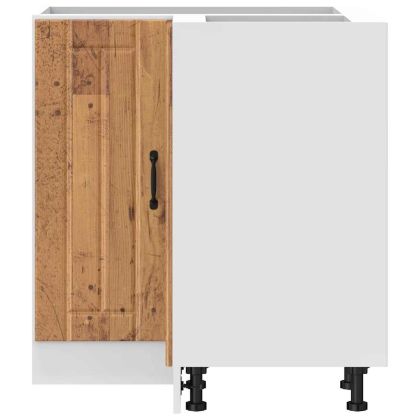 Кухненски ъглов шкаф Lucca, старо дърво, инженерно дърво