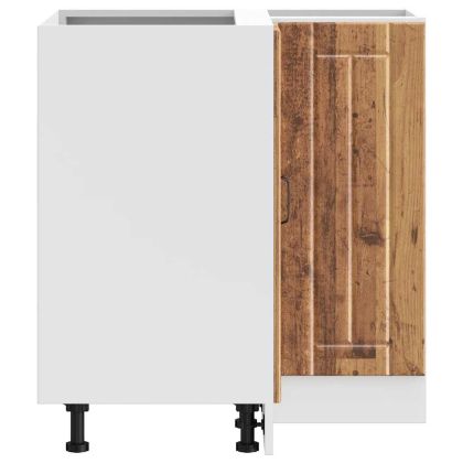 Кухненски ъглов шкаф Lucca, старо дърво, инженерно дърво