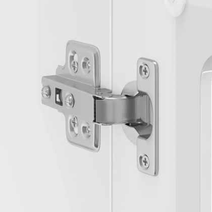 Кухненски стенен шкаф със стъклена врата Lucca бял гланц