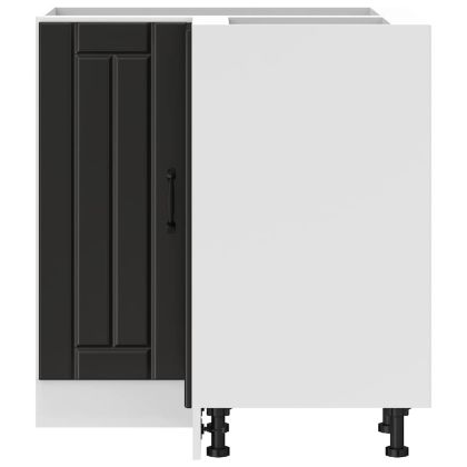 Кухненски ъглов шкаф Lucca, черен, инженерно дърво