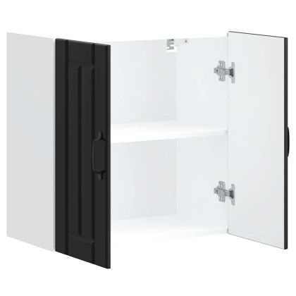 Кухненски стенен шкаф Lucca, черен, инженерно дърво