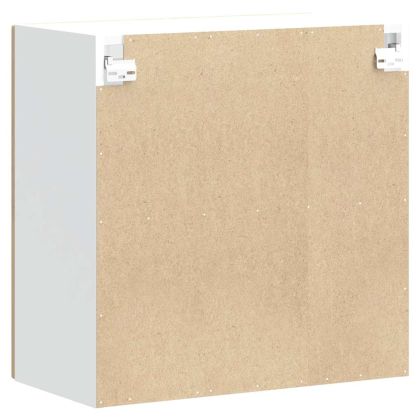 Кухненски стенен шкаф със стъклена врата "Lucca" от дъб Artisan, инженерна дървесина