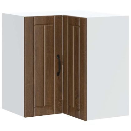 Кухненски стенен ъглов шкаф Lucca, кафяв дъб, инженерно дърво