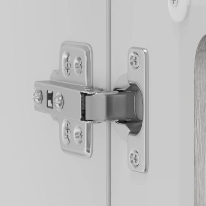 Кухненски стенен шкаф със стъклена врата "Lucca" сив, инженерно дърво сонома