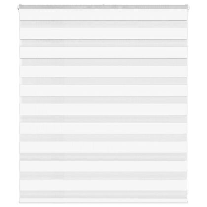 Зеброва щора бял 125x100 см Ширина на плата 120,9 см полиестер