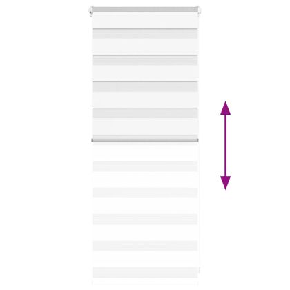 Зеброва щора бял 55x100 см Ширина на плата 50,9 см Полиестер