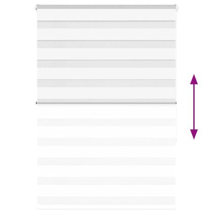 Зеброва щора бял 100x150 см ширина на плата 95,9 cm полиестер