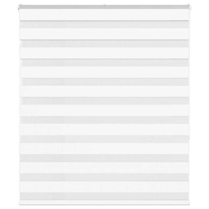 Зеброва щора бял 125x150 см Ширина на плата 120,9 см полиестер