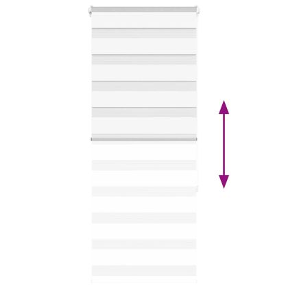 Зеброва щора бял 65x150 см Ширина на плата 60,9 см Полиестер