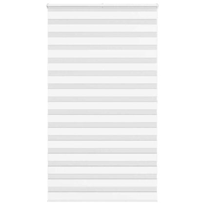 Зеброва щора бял 135x200 см Ширина на плата 130,9 см полиестер