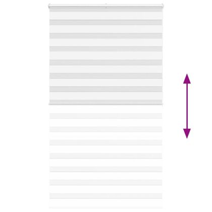 Зеброва щора бял 135x200 см Ширина на плата 130,9 см полиестер