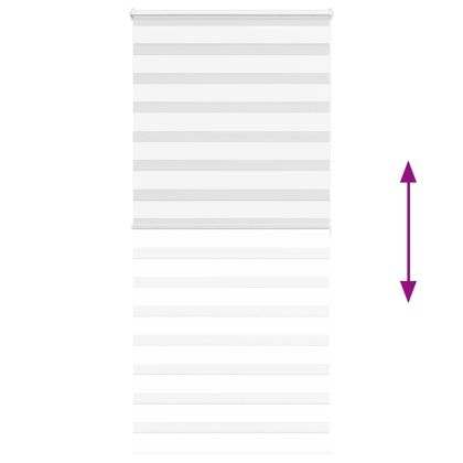 Зеброва щора бял 100x200 см ширина на плата 95,9 cm полиестер