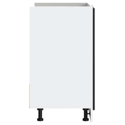 Шкаф за мивка, Porto, черен, 80x46x81,5 см, инженерно дърво