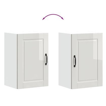 Кухненски стенен шкаф Porto, бял гланц, инженерно дърво