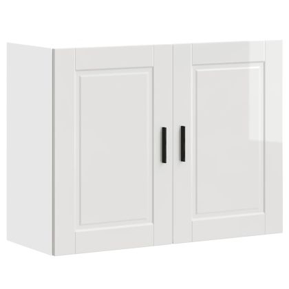 Кухненски стенен шкаф Porto, бял гланц, инженерно дърво