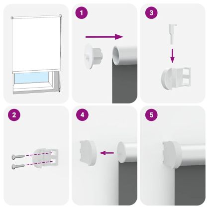 Ролетна щора Blackout черна 130x210см ширина на тъканта 126,6см