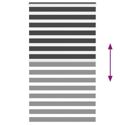 Зеброва щора 125x230 см Ширина на плата 120,9 см полиестер