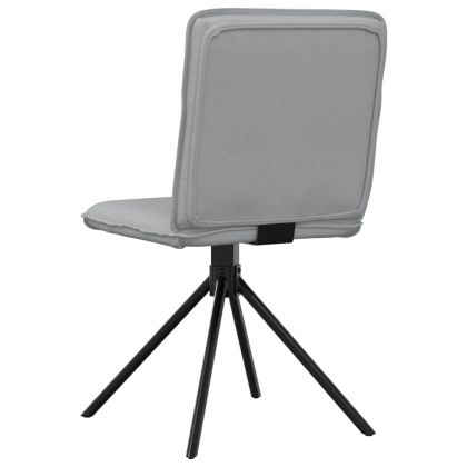 Трапезни столове, 4 бр, светлосиви, текстил