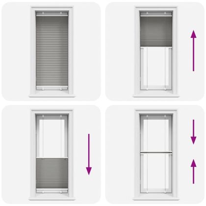 Плисирана щора Антрацит 55x150 cm Ширина на плата 54,4 cm