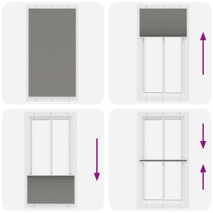 Плисирана щора Антрацит 105x200 cm Ширина на плата 104,4 cm