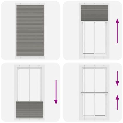 Плисирана щора Антрацит 105x200 cm Ширина на плата 104,4 cm