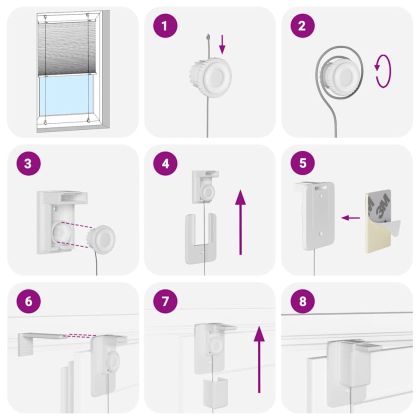 Плисирана щора Антрацит 70x100 cm Ширина на плата 69,4 cm
