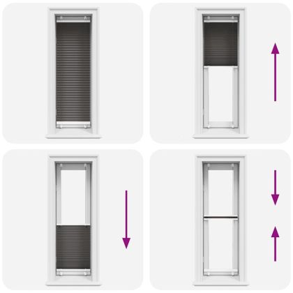 Плисирана щора черна 40x150 cm Ширина на плата 39,4 cm