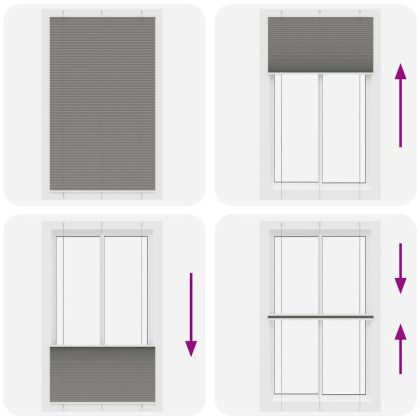 Плисирана щора Антрацит 115x200 cm Ширина на плата 114,4 cm