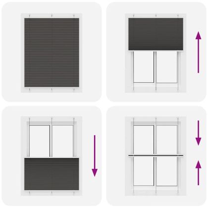 Плисирана щора черна 105x100 cm Ширина на плата 104,4 cm