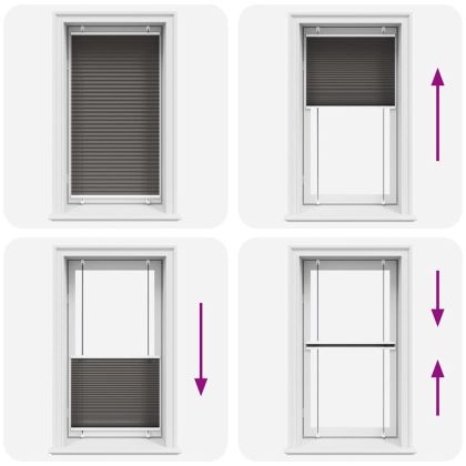 Плисирана щора черна 75x150 cm Ширина на плата 74,4 cm