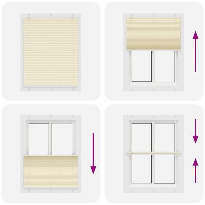Плисирана щора Cream 105x100 cm Ширина на плата 104,4 cm