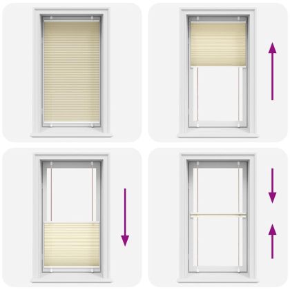 Плисирана щора Cream 80x100 cm Ширина на плата 79,4 cm