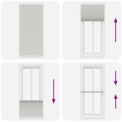 Плисирана щора Светло сиво 100x200 cm Ширина на плата 99,4 cm