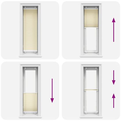 Плисирана щора Cream 45x100 cm Ширина на плата 44,4 cm