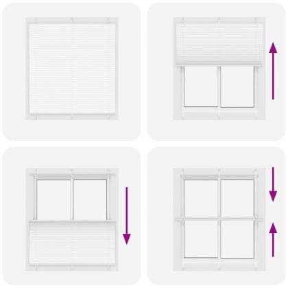 Плисирана щора Бяла 120x150 cm Ширина на плата 119,4 cm