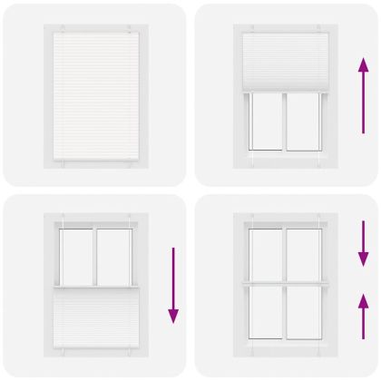 Плисирана щора Бяла 100x100 cm Ширина на плата 99,4cm Полиестер