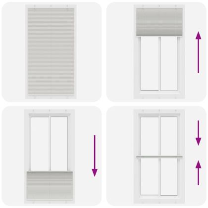 Плисирана щора Светло сиво 110x200 cm Ширина на плата 109,4 cm