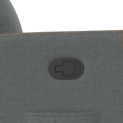 Изправящ реклайнер стол, тъмносив, текстил