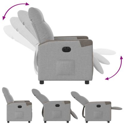 Електрически наклоняем стол, облачно сив, текстил