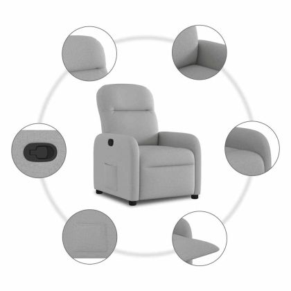 Recliner Chair Cloud Grey Fabric