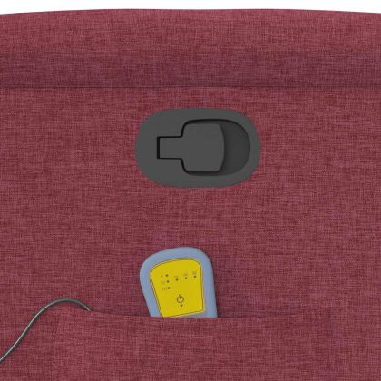 Масажен наклоняем стол, виненочервен, текстил